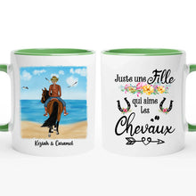 Charger l'image dans la galerie, Porte-clés acrylique cheval personnalisable, tasse cheval personnalisée, femme qui aime les chevaux
