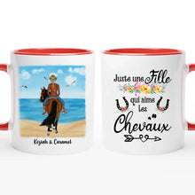 Charger l'image dans la galerie, Porte-clés acrylique cheval personnalisable, tasse cheval personnalisée, femme qui aime les chevaux