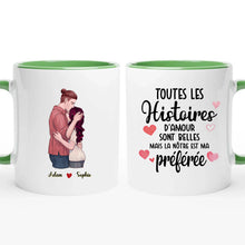 Charger l'image dans la galerie, Porte-clés rectangulaire personnalisé couple, Toutes Les Histoires D'amour Sont Belles Mais La Nôtre Est Ma Préférée