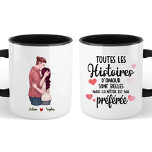Charger l'image dans la galerie, Porte-clés rectangulaire personnalisé couple, Toutes Les Histoires D'amour Sont Belles Mais La Nôtre Est Ma Préférée
