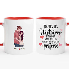 Charger l'image dans la galerie, Porte-clés rectangulaire personnalisé couple, Toutes Les Histoires D'amour Sont Belles Mais La Nôtre Est Ma Préférée