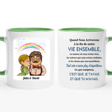 Charger l'image dans la galerie, Porte-clés acrylique coeur personnalisé À ma Femme, Mon Mari, Tasse pour vieux couple