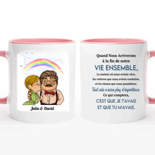 Charger l'image dans la galerie, Porte-clés acrylique coeur personnalisé À ma Femme, Mon Mari, Tasse pour vieux couple