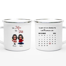 Charger l'image dans la galerie, Porte-clés acrylique coeur Calendrier personnalisé, Fête des mères Cadeaux pour maman, Telle mère, telle fille