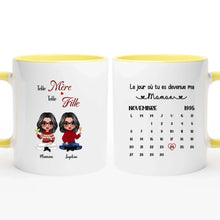 Charger l'image dans la galerie, Porte-clés acrylique coeur Calendrier personnalisé, Fête des mères Cadeaux pour maman, Telle mère, telle fille