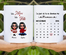 Charger l'image dans la galerie, Porte-clés acrylique coeur Calendrier personnalisé, Fête des mères Cadeaux pour maman, Telle mère, telle fille