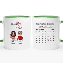 Charger l'image dans la galerie, Porte-clés acrylique coeur Calendrier personnalisé, Fête des mères Cadeaux pour maman, Telle mère tel fils