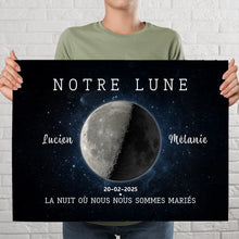 Charger l'image dans la galerie, Phase de Lune Passe partout personnalisé, Saint-Valentin Cadeaux pour couple, Épouse et mari, notre lune