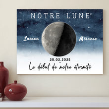 Charger l'image dans la galerie, Phase de Lune  Poster personnalisé, Saint-Valentin Cadeaux pour couple, Épouse et mari, Le début de notre éternité
