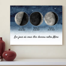 Charger l'image dans la galerie, Phase de Lune Passe partout personnalisé, Cadeaux pour couple maman, Fête des Mères, Le jour où vous êtes devenu notre Mère