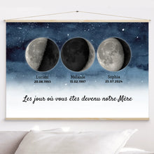 Charger l'image dans la galerie, Phase de Lune Passe partout personnalisé, Cadeaux pour couple maman, Fête des Mères, Le jour où vous êtes devenu notre Mère