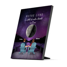 Charger l'image dans la galerie, Phase de lune et message Toile personnalisée, Saint-Valentin Cadeaux pour couple, de mariage, Notre lune
