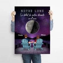 Charger l'image dans la galerie, Phase de lune et message Passe partout personnalisée, Saint-Valentin Cadeaux pour couple, de mariage, Notre lune