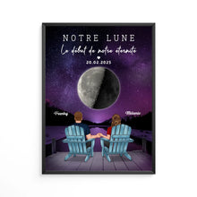 Charger l'image dans la galerie, Phase de lune et message Passe partout personnalisée, Saint-Valentin Cadeaux pour couple, de mariage, Notre lune