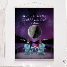 Charger l'image dans la galerie, Phase de lune et message Passe partout personnalisée, Saint-Valentin Cadeaux pour couple, de mariage, Notre lune