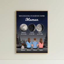 Charger l'image dans la galerie, Phase de Lune Poster personnalisé, Fête des Mères pour Maman, TU ES DEVENU NOTRE Maman