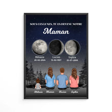 Charger l'image dans la galerie, Phase de Lune Poster personnalisé, Fête des Mères pour Maman, TU ES DEVENU NOTRE Maman