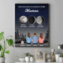 Charger l'image dans la galerie, Phase de Lune Poster personnalisé, Fête des Mères pour Maman, TU ES DEVENU NOTRE Maman