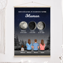 Charger l'image dans la galerie, Phase de Lune Poster personnalisé, Fête des Mères pour Maman, TU ES DEVENU NOTRE Maman