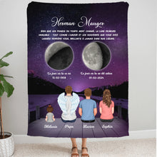 Charger l'image dans la galerie, Phase de Lune Art Mémorial Sympathie Cadeau Personnalisé Toile, commémorer le décès d'un père, grand-père