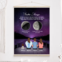 Charger l'image dans la galerie, Phase de Lune Art Mémorial Sympathie Cadeau Personnalisé Poster, commémorer le décès d'un Mère, Maman, grand-mère