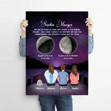 Charger l'image dans la galerie, Phase de Lune Art Mémorial Sympathie Cadeau Personnalisé Passe partout, commémorer le décès d'un Mère, Maman, grand-mère