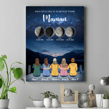 Charger l'image dans la galerie, Mère et Filles et Fils Phase de Lune Poster personnalisé, Fête des Mères, TU ES DEVENU NOTRE Maman