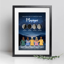 Charger l'image dans la galerie, Mère et Filles et Fils Phase de Lune Poster personnalisé, Fête des Mères, TU ES DEVENU NOTRE Maman