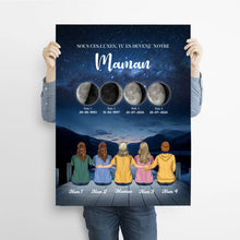 Charger l'image dans la galerie, Mère et Filles et Fils Phase de Lune Toile personnalisé, Fête des Mères, TU ES DEVENU NOTRE Maman