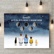 Charger l'image dans la galerie, Phase de Lune Poster personnalisé, Saint-Valentin Cadeaux pour couple,  Famille, chien, chat