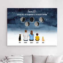 Charger l'image dans la galerie, Phase de Lune Poster personnalisé, Saint-Valentin Cadeaux pour couple,  Famille, chien, chat