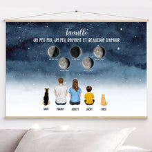 Charger l'image dans la galerie, Phase de Lune Poster personnalisé, Saint-Valentin Cadeaux pour couple,  Famille, chien, chat