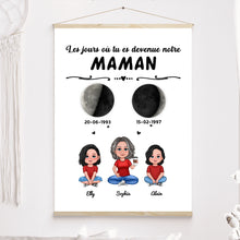 Charger l'image dans la galerie, Phase de Lune Bloc Acrylique personnalisée, cadeau fête des mères, Le jour où tu es devenue ma maman