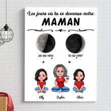Charger l'image dans la galerie, Phase de Lune Bloc Acrylique personnalisée, cadeau fête des mères, Le jour où tu es devenue ma maman