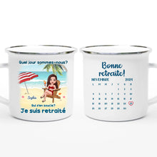 Charger l'image dans la galerie, Date d'anniversaire Mug Calendrier personnalisé, Fête des mères Cadeaux pour maman, Plage, été, Je suis retraité