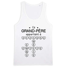 Charger l'image dans la galerie, Enfants Mots croisés, T-shirt personnalisé grand-père grand-mère, ce grand-père appartient à, fête des pères