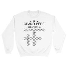 Charger l'image dans la galerie, Enfants Mots croisés, T-shirt personnalisé grand-père grand-mère, ce grand-père appartient à, fête des pères