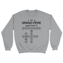 Charger l'image dans la galerie, Enfants Mots croisés, T-shirt personnalisé grand-père grand-mère, ce grand-père appartient à, fête des pères