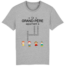 Charger l'image dans la galerie, Enfants Mots croisés, T-shirt personnalisé grand-père grand-mère, ce grand-père appartient à, fête des pères