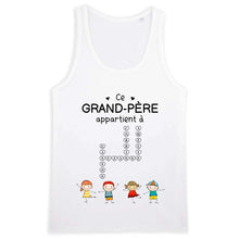 Charger l'image dans la galerie, Enfants Mots croisés, T-shirt personnalisé grand-père grand-mère, ce grand-père appartient à, fête des pères