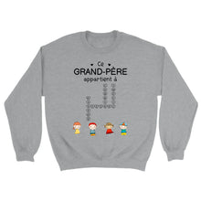 Charger l'image dans la galerie, Enfants Mots croisés, T-shirt personnalisé grand-père grand-mère, ce grand-père appartient à, fête des pères