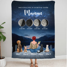 Charger l'image dans la galerie, Phase de Lune Poster personnalisé, Fête des Mères, TU ES DEVENU NOTRE Maman Chiens, Chats, Lapins