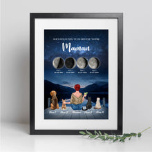 Charger l'image dans la galerie, Phase de Lune Poster personnalisé, Fête des Mères, TU ES DEVENU NOTRE Maman Chiens, Chats, Lapins