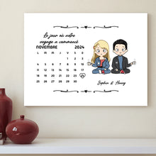 Charger l'image dans la galerie, Calendrier Bloc Acrylique personnalisé, Saint-Valentin Cadeaux pour couple, Famille, Le jour où notre voyage a commencé