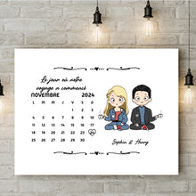 Charger l'image dans la galerie, Calendrier Bloc Acrylique personnalisé, Saint-Valentin Cadeaux pour couple, Famille, Le jour où notre voyage a commencé