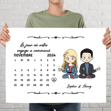 Charger l'image dans la galerie, Calendrier Bloc Acrylique personnalisé, Saint-Valentin Cadeaux pour couple, Famille, Le jour où notre voyage a commencé