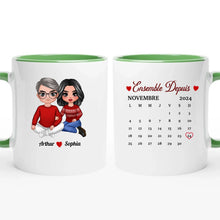 Charger l'image dans la galerie, Date d'anniversaire Mug	Calendrier personnalisé,  Saint-Valentin Cadeaux pour couple, Épouse et mari, Ensemble Depuis