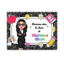 Charger l'image dans la galerie, Enseignante Plaque De Porte En Métal personnalisé, Tapis Cadeaux pour la fête des enseignants, Bienvenue dans la classe