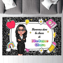 Charger l'image dans la galerie, Enseignante Plaque De Porte En Métal personnalisé, Tapis Cadeaux pour la fête des enseignants, Bienvenue dans la classe