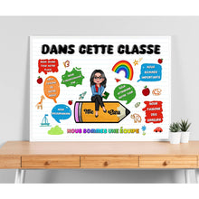 Charger l'image dans la galerie, Enseignante Bloc Acrylique personnalisée, Cadeaux pour la fête des enseignants, Dans cette classe nous sommes une équipe
